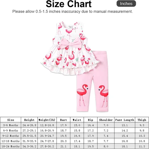 Miniatura 7 de PATPAT Conjunto de ropa de bebé niña de manga corta con volantes y pantalones florales