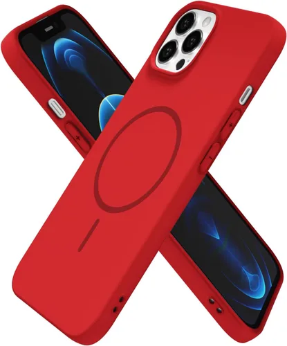 Miniatura 152 de oakxco Funda de silicona Mag Safe para iPhone 17 Pro Max, funda magnética delgada y fina compatible con carga inalámbrica MagSafe, bonita funda Negro