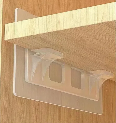 12 clips de estante de gabinete sin taladro, soporte adhesivo para estante, clavijas de estante para estantes, clips de estante de gabinete, soporte