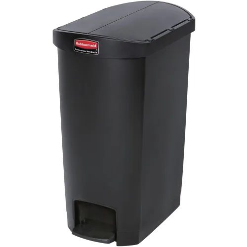 Miniatura 23 de Rubbermaid Commercial Products - Bote de basura Streamline Slim con pedal Papelera de plástico, 4 galones (15 litros), color rojo, con manos