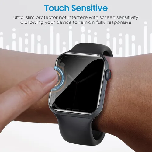 Miniatura 6 de UniqueMe Paquete de 6 protectores de pantalla de privacidad de TPU compatibles con Apple Watch de 1.575 pulgadas, película flexible mejorada