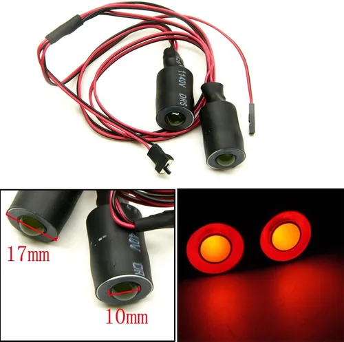 Miniatura 7 de QUE-T Faro LED de ojos de ángel y ojos de demonio de 0.512 in, 2 luces LED para autos de oruga 1:10 modelo RC (azul + blanco, 0.512 in)