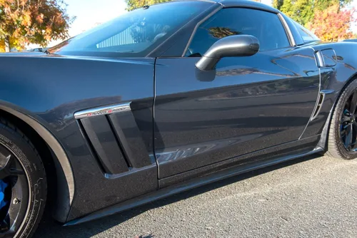 Para Chevrolet Corvette C6 Grand Sport y Z06 2005-2013 | EOS ZR1 estilo faldones laterales paneles de umbral con guardabarros par (plástico ABS -