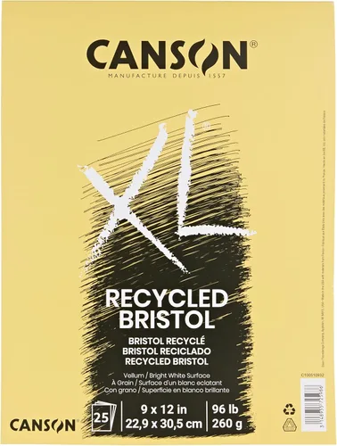 Miniatura 19 de Canson Papel Bristol Serie XL, Liso, Bloc con Tapa Plegable, 9 x 12 pulgadas, 25 Hojas (100lb/260g) - Papel de Artista para Adultos y Estudiantes