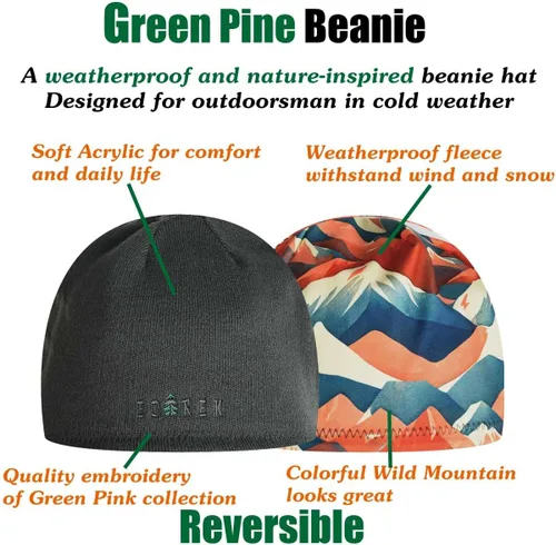 Miniatura 5 de Gorro de invierno resistente a la intemperie Gorro reversible impermeable y resistente al viento Sombrero de calavera para senderismo