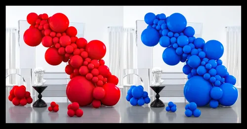 PartyWoo Globos rojos y azul real, 254 piezas de diferentes tamaños de 36, 18, 12, 10 y 5 pulgadas, kit de arco de globos para graduación, baby