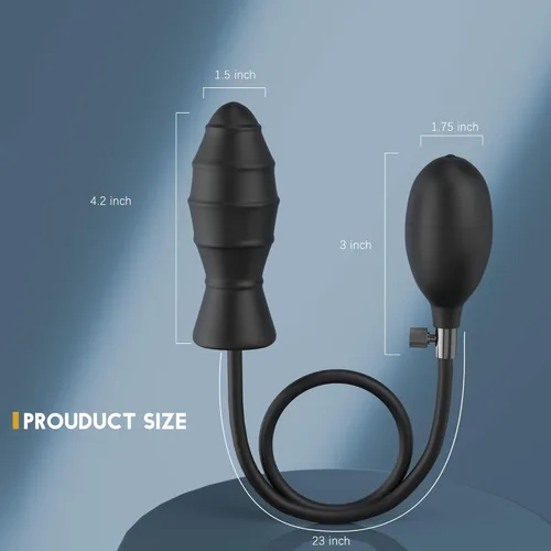 Miniatura 6 de Tapón anal inflable de silicona expandible.