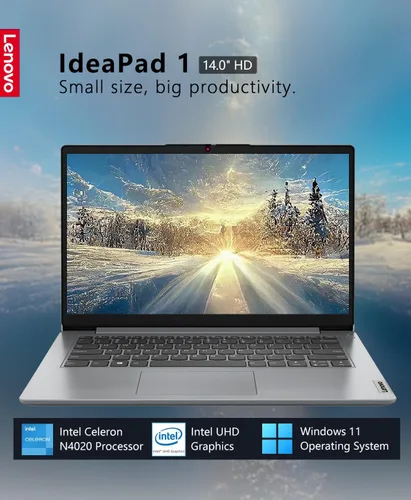 Miniatura 2 de Lenovo IdeaPad 1 14 - Computadora portátil, pantalla HD de 14.0 pulgadas (1366 x 768), Intel Celeron N4020, 4 GB de RAM, 256 GB de almacenamiento