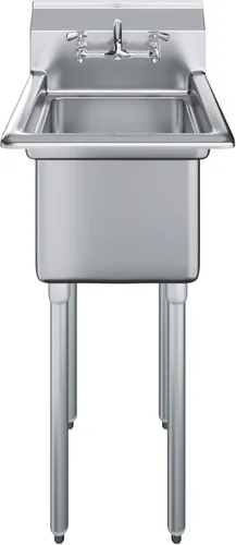 Miniatura 2 de AmGood Fregadero de acero inoxidable para preparación y uso general NSF Acero inoxidable 304 Restaurante, cocina, lavandería, garaje