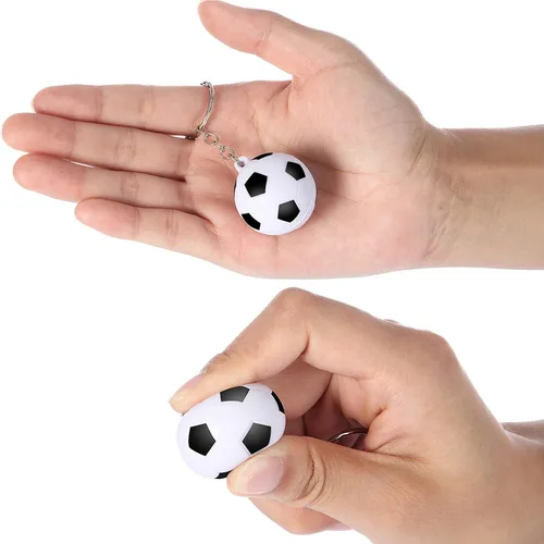 Miniatura 4 de Blulu Paquete de 30 llaveros de fútbol, pelota de estrés de rugby, pelota deportiva, para niños, escuela, carnaval, recompensa, bolsas de fiesta