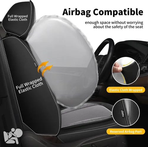Miniatura 3 de AOMSAZTO Fundas de asiento de automóvil, 2 unidades, ajuste frontal para Toyota RAV4 2007-2018, funda de asiento de automóvil, protector de asiento