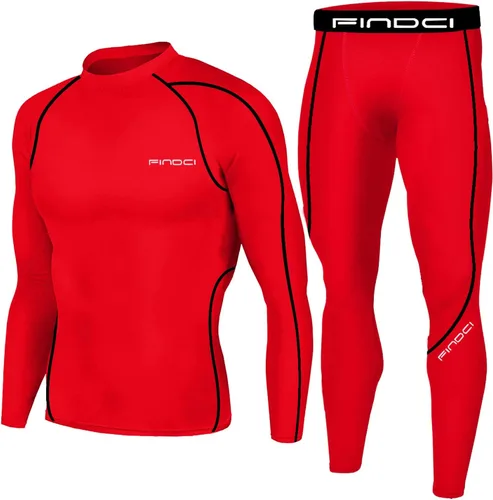 Conjunto deportivo para correr para hombre, camisa de compresión + pantalones ajustados a la piel, manga larga, secado rápido, ropa deportiva para
