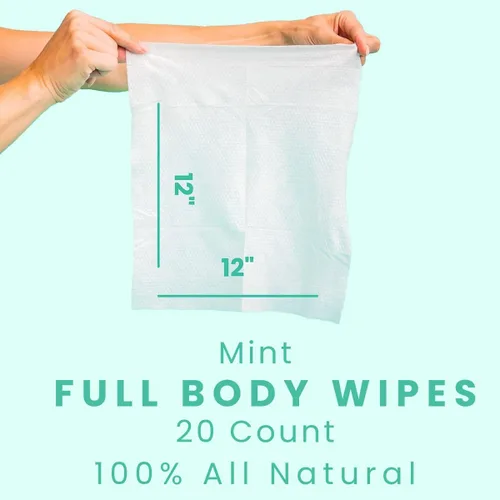 Miniatura 2 de HyperGo Toallitas Corporales XL para Mujeres y Hombres – Toallitas de Limpieza Corporal Completa Sin Enjuague de 12" x 12", Paquete de 20