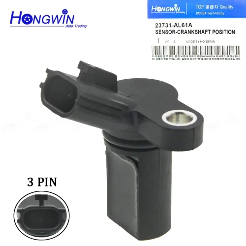 Miniatura 7 de Sensor de posición del cigüeñal del árbol de levas 3 piezas para Infiniti FX35 G35 I35 M35 Nissan NV1500 Pathfinder 23731-6J90B 23731-AL61A