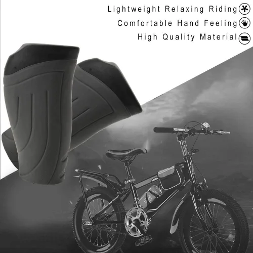 Miniatura 4 de TOPCABIN Empuñaduras de bicicleta 2 unidades de 3.543 in de longitud, empuñaduras cortas para manillar de bicicleta, diseño ergonómico de goma