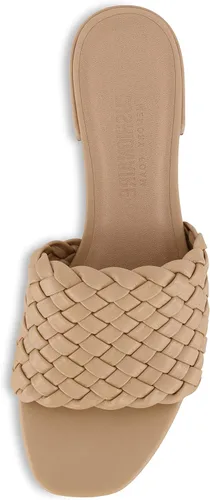 Miniatura 5 de CUSHIONAIRE Sandalia de tacón bajo tejido Nerida para mujer + espuma viscoelástica