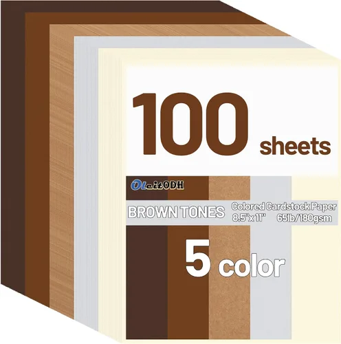 Miniatura 10 de Oleitodh Juego de 309 cartulina de colores a granel, juego de papel de cartulina de 8.5 x 11 pulgadas, 20 colores surtidos, papel de construcción
