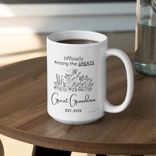 Miniatura 6 de Vivulla68 Taza de café con texto en inglés «Great Grandma – Regalos para la nueva abuela, taza de anuncio de embarazo 2026, «You're Going to Be