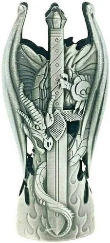 Miniatura 2 de Dragon and Sword - Funda de metal para encendedor J6 de tamaño estándar BIC