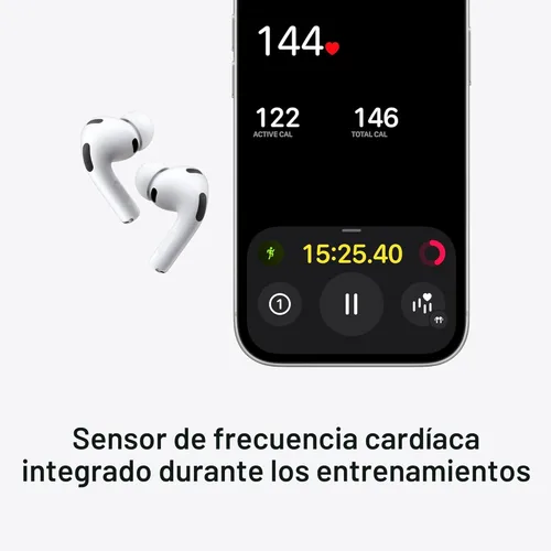 Miniatura 3 de Apple AirPods Pro 3 auriculares inalámbricos, cancelación activa de ruido, Traducción en vivo, detección de frecuencia cardíaca, función de ayuda