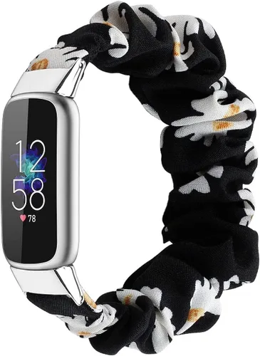 Miniatura 23 de Correas elásticas compatibles con Fitbit Luxe Bands, pulsera elástica de tela suave de repuesto para Fitbit Luxe Fitness Tracker, pequeña/grande