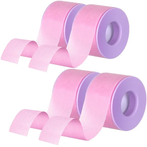 Miniatura 8 de Nuanchu 4 rollos de cinta de pestañas para extensiones de pestañas, transpirable, para extensiones de pestañas microporosas, 0.98 pulgadas x 3.9