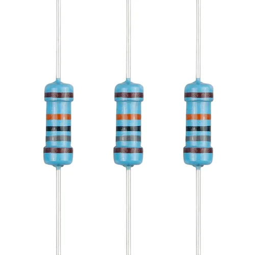 Miniatura 39 de 100 resistencias de 1 ohm 1/2 W (0.5 vatios) ±1% tolerancia de película metálica, resistencia fija de múltiples valores de resistencia opcional