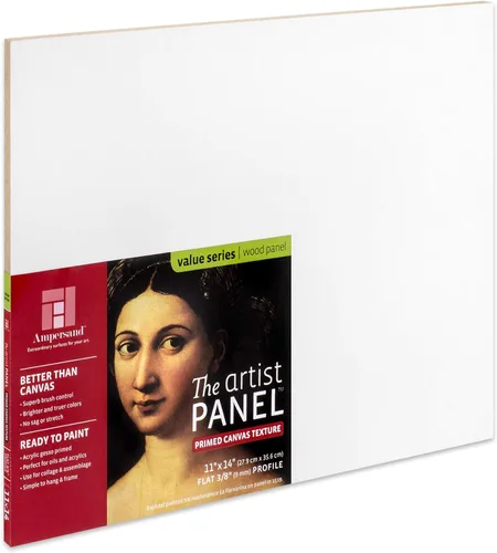 Miniatura 41 de Ampersand Art Supply Panel de pintura de arte de madera Gesso: textura de lienzo, cuna de 3/4 pulgadas, 12 x 16 pulgadas