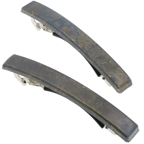 Miniatura 12 de Camila Paris CP3074 - Pinzas de pelo francés para niñas, juego de 2 pinzas de metal de goma beige, agarre fuerte, antideslizantes, accesorios