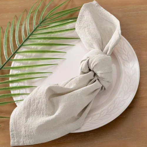 Miniatura 2 de Socomi Servilletas de tela beige de verano, lavables, reutilizables, a granel, de lino, algodón, juego de 4 servilletas de 17 x 17 pulgadas