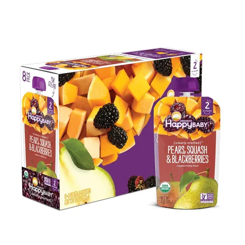 Miniatura 7 de Alimentos orgánicos para bebé, fase 2, de Happy Baby, muestra de 10 sabores surtidos (paquete de 10)