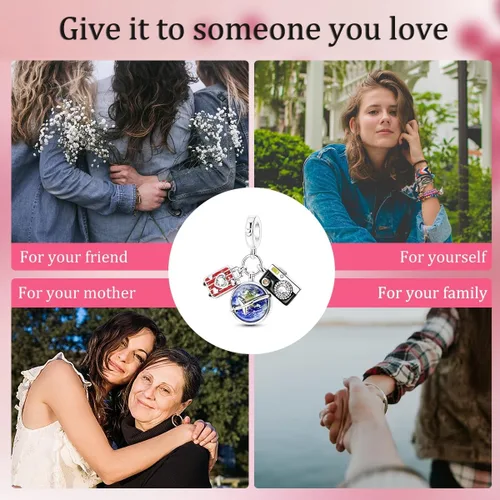 Miniatura 166 de Hapour Dijes de plata de ley 925 para pulseras, collar, joyería europea, colgante de cuentas para mujeres y madres