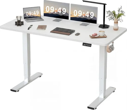Miniatura 11 de Furmax - Escritorio eléctrico de altura ajustable de pie grande de 48 x 24 pulgadas, escritorio de pie para oficina en casa, alturas prestablecidas