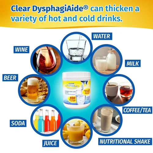 Miniatura 3 de Clear DysphagiAide - Polvo espesante instantáneo para líquidos y alimentos (19.75 onzas, 400 porciones) – Espesantes líquidos para disfagia