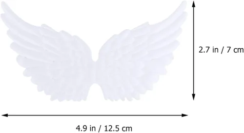 Miniatura 3 de 2 alas de mariposa blancas para manualidades, adornos de paloma, alas de manualidades, mochilas, parche para coser vestido, parches para planchar