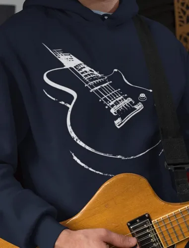 Miniatura 5 de Sudaderas con capucha de guitarra para hombre, regalos novedosos para músicos, suéteres de guitarrista