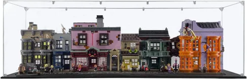 Vitrina acrílica compatible con Lego Diagon Alley #75978, vitrina a prueba de polvo (solo funda) (juegos de Lego no incluidos)