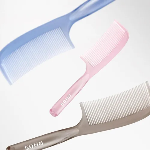 Miniatura 7 de RHOS Peine desenredante para cabello para mujeres y hombres, peine de dientes anchos para cabello rizado, grueso, ondulado, largo, peine