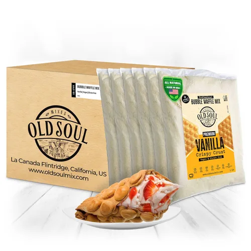 Miniatura 9 de OldSoul - Mezcla profesional de gofres de burbujas, sin gluten, crujiente, sabor vainilla, mezcla de gofres de huevo, 28 gofres