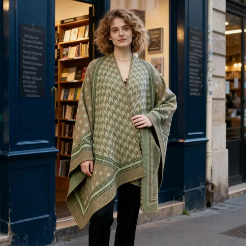 Miniatura 132 de Poncho chal para mujer, suéteres suaves y cálidos para mujer, parte delantera abierta, poncho de viaje para otoño, invierno y primavera