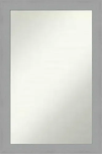 Miniatura 67 de Amanti Art Espejo de baño plateado para sobre fregadero, 23 x 23 pulgadas, espejo cuadrado plateado en ángulo, marco de madera moderno medio, se