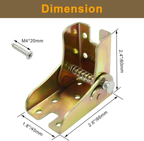 Miniatura 2 de 2 soportes de bisagra plegables, bisagras autobloqueantes, soporte de mesa plegable de 90 grados, accesorios de patas resistentes para mesa