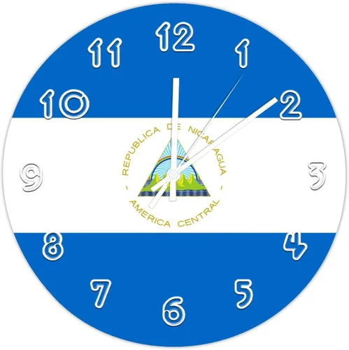Miniatura 7 de Reloj de pared de República Dominicana – Reloj de pared con bandera de República Dominicana para dormitorio, sala de estar, hogar, oficina, escuela