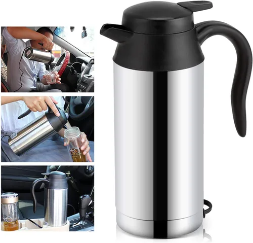 Miniatura 5 de Hervidor de acero inoxidable para coche, taza de agua de calefacción eléctrica, taza de café de calefacción, botella de agua de viaje, taza