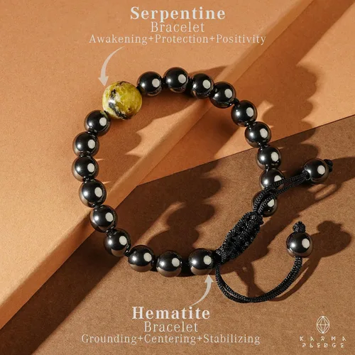 Miniatura 22 de Pulseras de cristal curativo para mujeres y hombres, espiritual, energía positiva y equilibrio, pulseras de cuentas de cristal natural hechas a mano