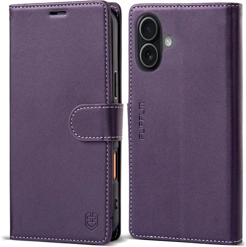 Miniatura 25 de Funda tipo cartera para iPhone 17 Pro Max con tarjetero de crédito, de piel sintética, con función atril, funda protectora a prueba de golpes