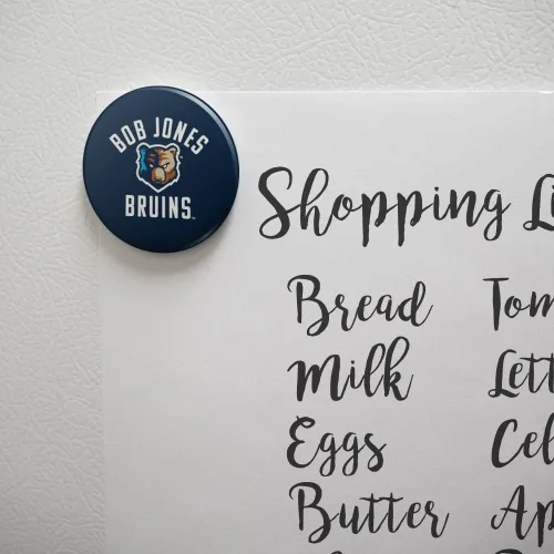 Miniatura 2 de Bob Jones University Bruins Logo Kitchen Refrigerator Locker Button Magnet - 2.25" Diameter