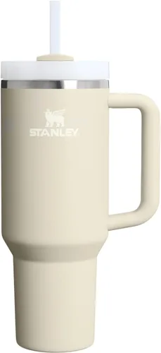 Miniatura 104 de Stanley Quencher H2.0 - Vaso de acero inoxidable con asa, pajilla y tapa FlowState giratoria de 3 posiciones; aislamiento térmico, sin BPA; apto
