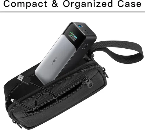 Miniatura 3 de Funda de viaje compatible con Anker 737 Power Bank (PowerCore 24K) cargador portátil de 3 puertos, bolsa de almacenamiento para Anker 737 24,000mAh