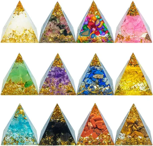 Miniatura 16 de Generador de energía de cristal natural de 2 pulgadas, pirámide de chakras, pirámide, pirámide, herramienta de meditación de yoga, para decoración